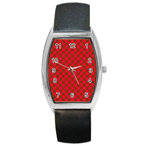 Holiday Barrel Style Metal Watch from ArtsNow.com Front