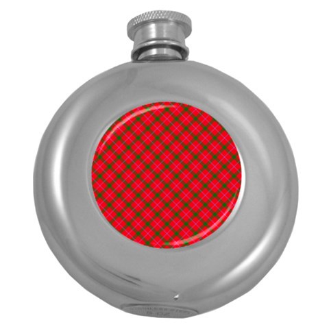 Holiday Round Hip Flask (5 oz) from ArtsNow.com Front