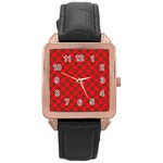 Holiday Rose Gold Leather Watch 