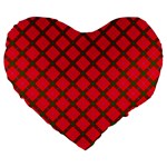 Holiday Large 19  Premium Flano Heart Shape Cushions