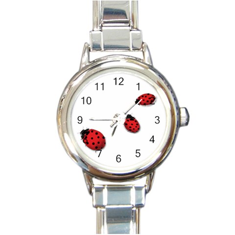 Ladybugs Round Italian Charm Watch from ArtsNow.com Front