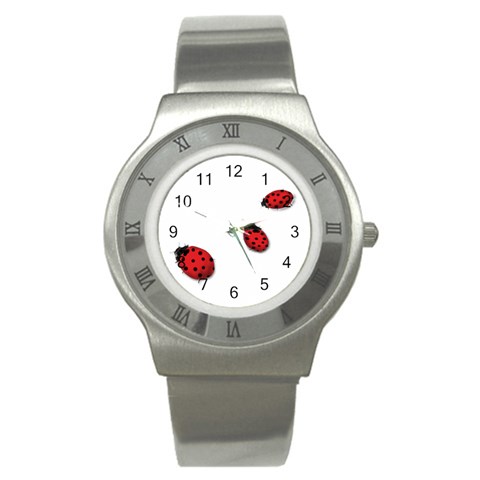 Ladybugs Stainless Steel Watch from ArtsNow.com Front