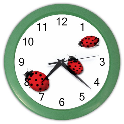 Ladybugs Color Wall Clock from ArtsNow.com Front