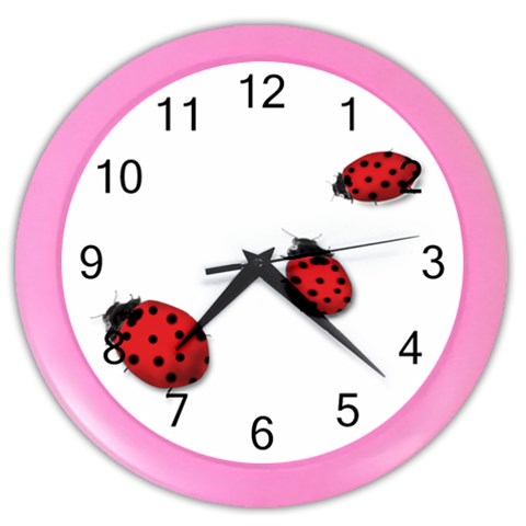 Ladybugs Color Wall Clock from ArtsNow.com Front