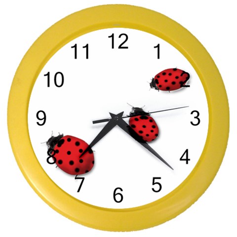 Ladybugs Color Wall Clock from ArtsNow.com Front