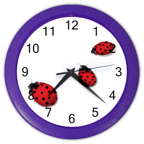 Ladybugs Color Wall Clock from ArtsNow.com Front