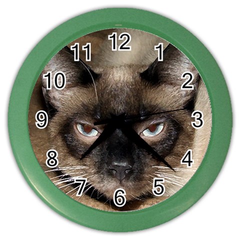 Siamese 1 Color Wall Clock from ArtsNow.com Front