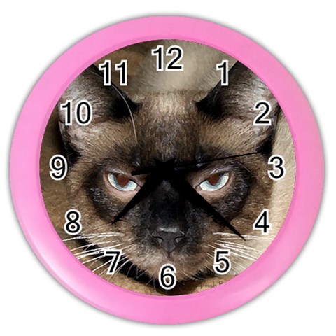 Siamese 1 Color Wall Clock from ArtsNow.com Front