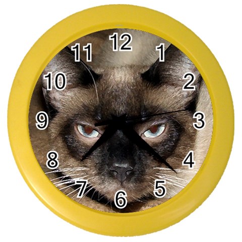 Siamese 1 Color Wall Clock from ArtsNow.com Front