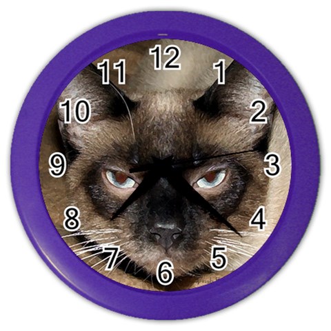 Siamese 1 Color Wall Clock from ArtsNow.com Front