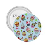 Cupcake Doodle Pattern 2.25  Buttons