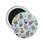 Cupcake Doodle Pattern 2.25  Magnets