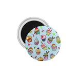 Cupcake Doodle Pattern 1.75  Magnets