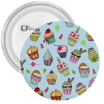 Cupcake Doodle Pattern 3  Buttons