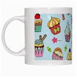 Cupcake Doodle Pattern White Mugs