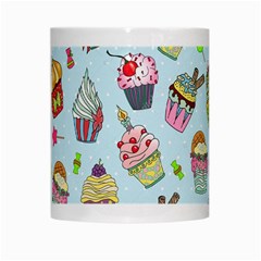 Cupcake Doodle Pattern White Mugs from ArtsNow.com Center