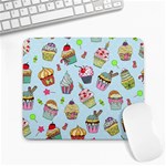 Cupcake Doodle Pattern Large Mousepads