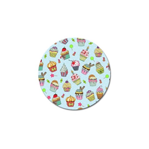 Cupcake Doodle Pattern Golf Ball Marker from ArtsNow.com Front