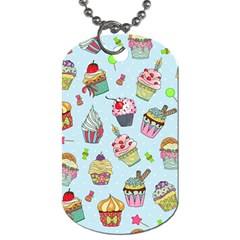 Cupcake Doodle Pattern Dog Tag (Two Sides) from ArtsNow.com Front