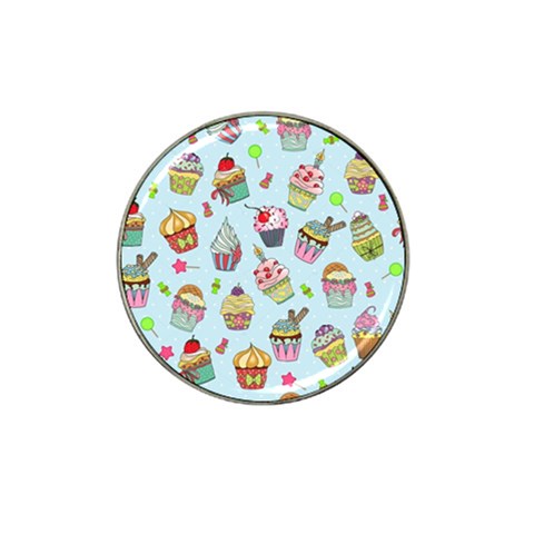 Cupcake Doodle Pattern Hat Clip Ball Marker (4 pack) from ArtsNow.com Front