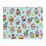 Cupcake Doodle Pattern Small Glasses Cloth