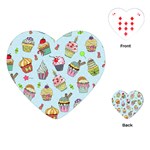 Cupcake Doodle Pattern Playing Cards Single Design (Heart)