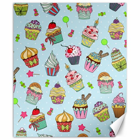 Cupcake Doodle Pattern Canvas 8  x 10  from ArtsNow.com 8.15 x9.66  Canvas - 1