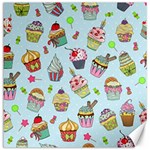 Cupcake Doodle Pattern Canvas 12  x 12 