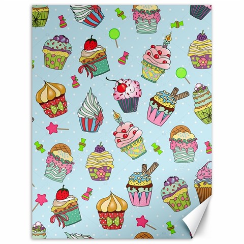 Cupcake Doodle Pattern Canvas 12  x 16  from ArtsNow.com 11.86 x15.41  Canvas - 1