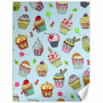 Cupcake Doodle Pattern Canvas 12  x 16 