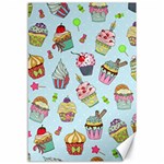 Cupcake Doodle Pattern Canvas 12  x 18 