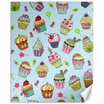 Cupcake Doodle Pattern Canvas 16  x 20 