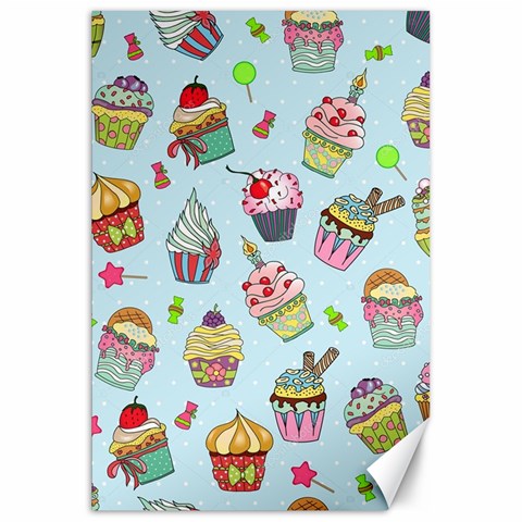 Cupcake Doodle Pattern Canvas 20  x 30  from ArtsNow.com 19.62 x28.9  Canvas - 1