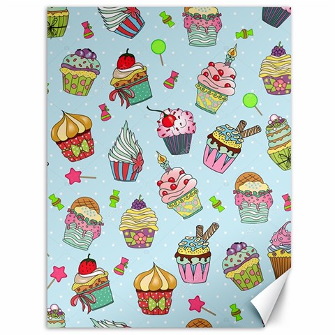 Cupcake Doodle Pattern Canvas 36  x 48  from ArtsNow.com 35.26 x46.15  Canvas - 1