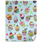 Cupcake Doodle Pattern Canvas 36  x 48 