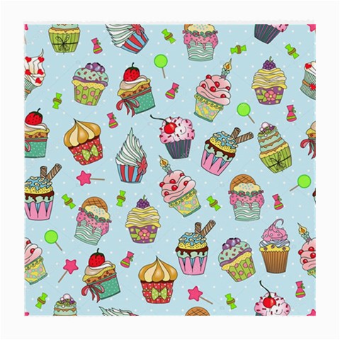 Cupcake Doodle Pattern Medium Glasses Cloth from ArtsNow.com Front