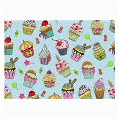 Cupcake Doodle Pattern Large Glasses Cloth (2 Sides) from ArtsNow.com Front