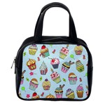 Cupcake Doodle Pattern Classic Handbag (One Side)