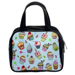 Cupcake Doodle Pattern Classic Handbag (Two Sides)