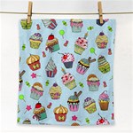 Cupcake Doodle Pattern Face Towel