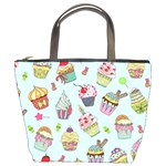 Cupcake Doodle Pattern Bucket Bag