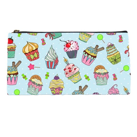 Cupcake Doodle Pattern Pencil Cases from ArtsNow.com Front