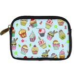 Cupcake Doodle Pattern Digital Camera Leather Case