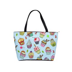 Cupcake Doodle Pattern Classic Shoulder Handbag from ArtsNow.com Front