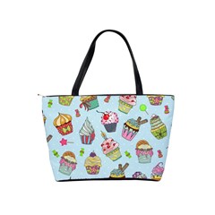 Cupcake Doodle Pattern Classic Shoulder Handbag from ArtsNow.com Back