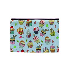 Cupcake Doodle Pattern Cosmetic Bag (Medium) from ArtsNow.com Back