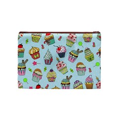 Cupcake Doodle Pattern Cosmetic Bag (Medium) from ArtsNow.com Back