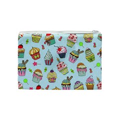 Cupcake Doodle Pattern Cosmetic Bag (Medium) from ArtsNow.com Back