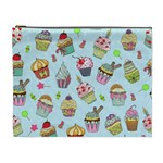 Cupcake Doodle Pattern Cosmetic Bag (XL)