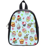 Cupcake Doodle Pattern School Bag (Small)